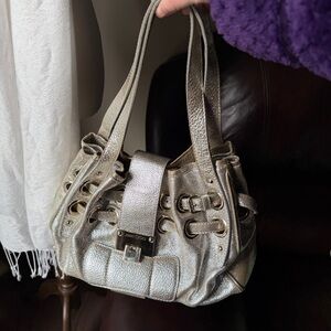 Jimmy Choo sparkling champagne gold handbag